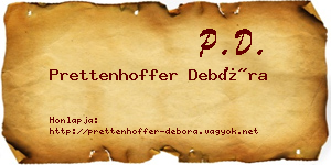 Prettenhoffer Debóra névjegykártya